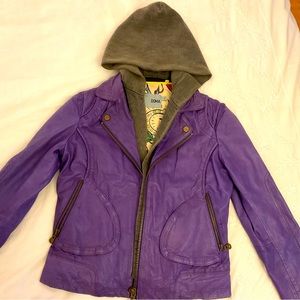 Doma purple leather jacket
